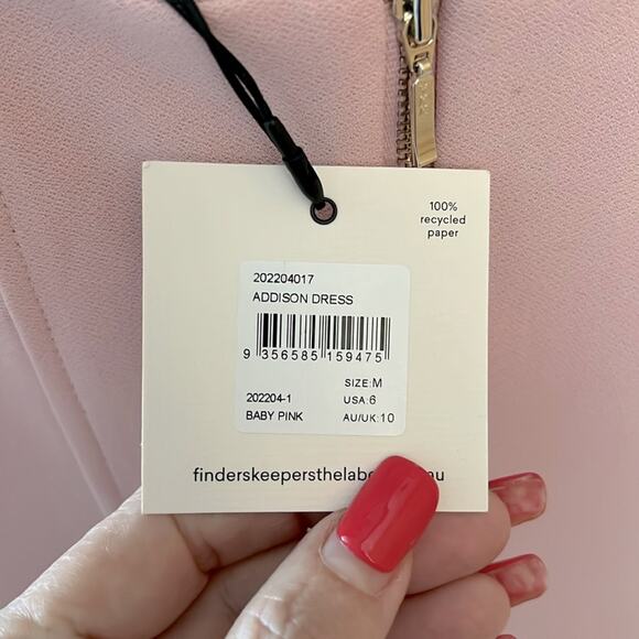 $220 NWT FINDERS KEEPERS Australia Addison DRESS US 6 lt pink - Picture 10 of 12